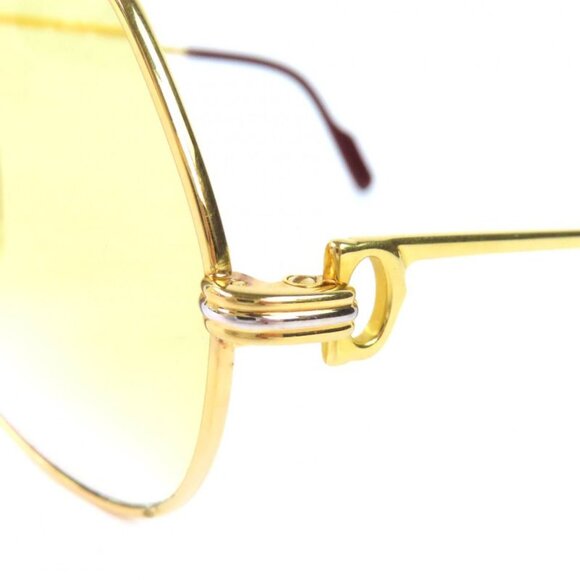 Cartier Trinity Two Bridge Teardrop Sunglasses Eyewear Gold Prescripti main image 5